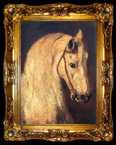 framed  Piotr Michalowski Studium of Horse Head, ta009-2